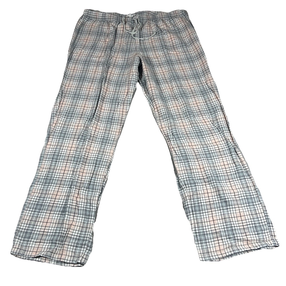 Sonoma Womens XL Flannel Pajama Pants Plaid Multicolor Drawstring Sleepwear